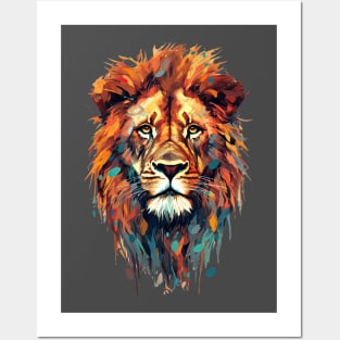 Lion Head abstract painting Posters and Art